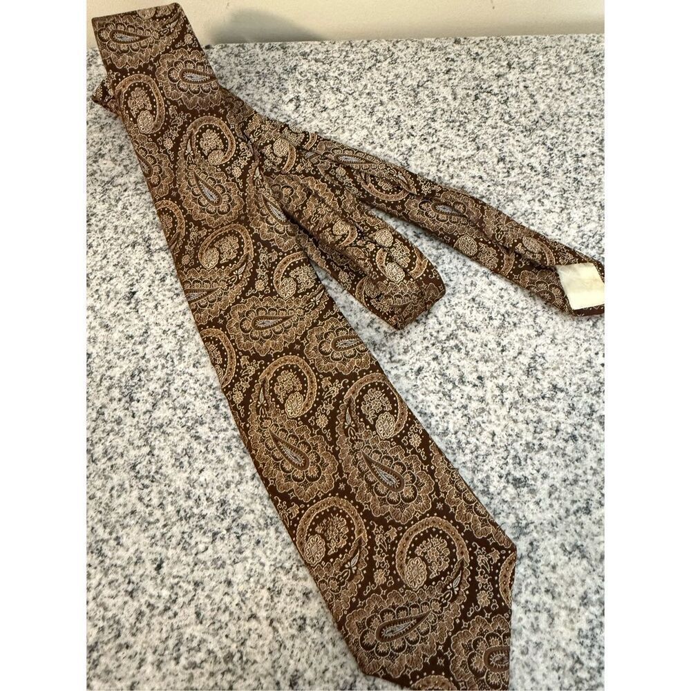 Vintage Christian Dior Cravates Paisley Silk Tie Neck Tie